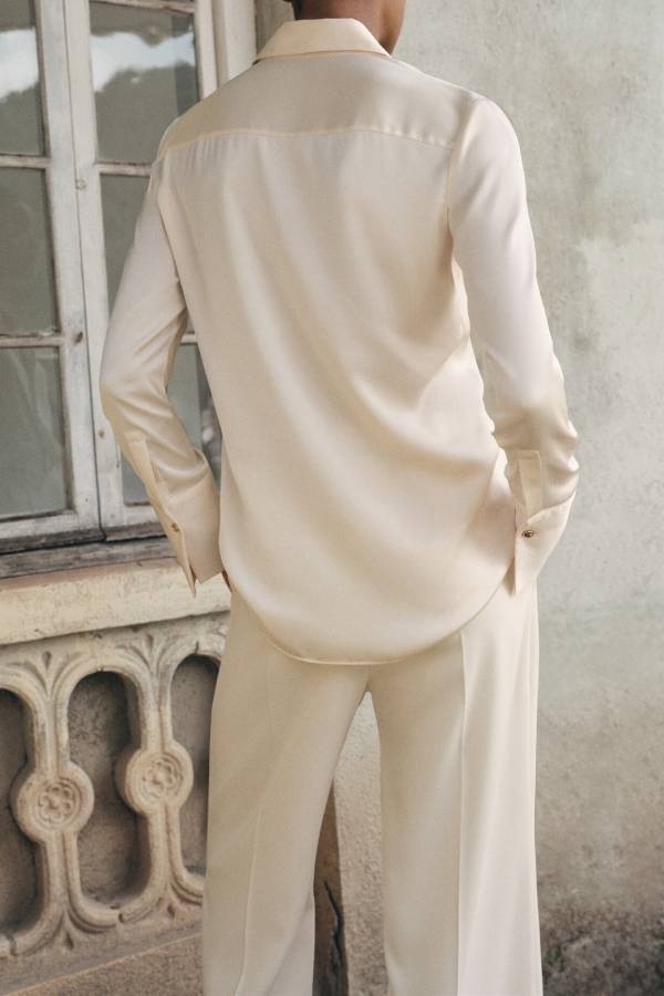 Satin finish flowy shirt