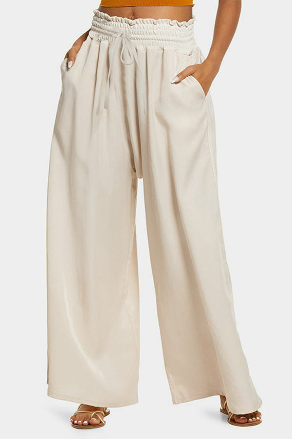 Solid color loose and comfortable casual trousers