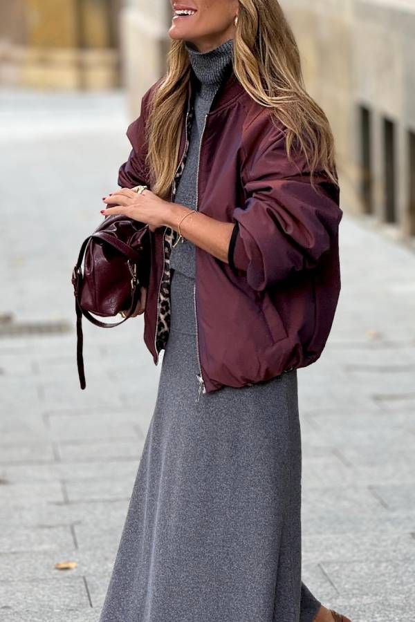 Reversible leopard print baseball jersey