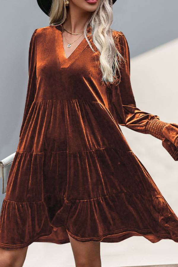 Vintage Velvet A-Line Dress