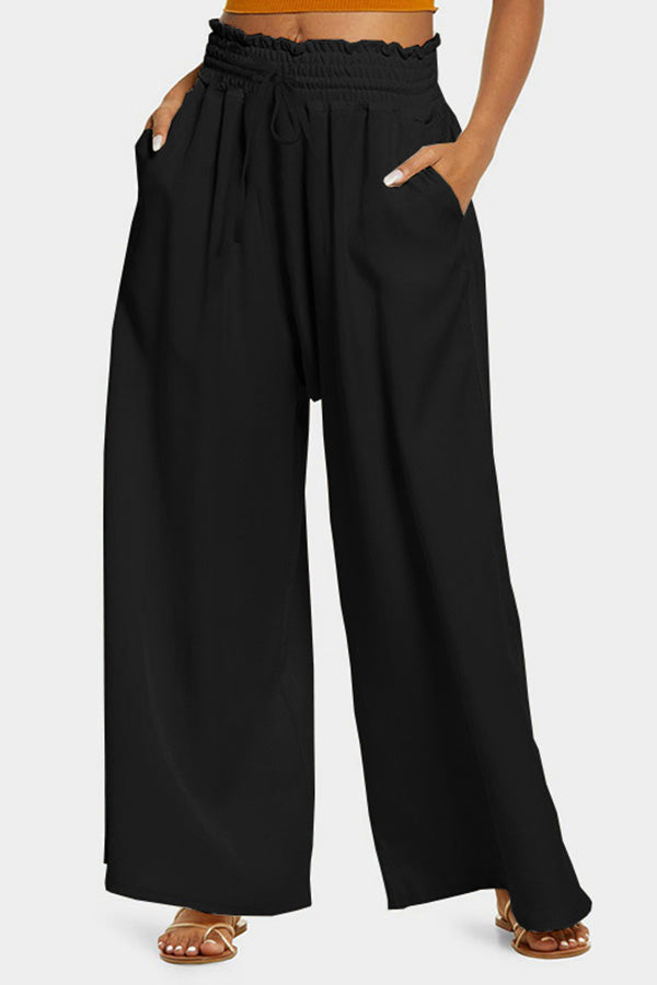 Solid color loose and comfortable casual trousers