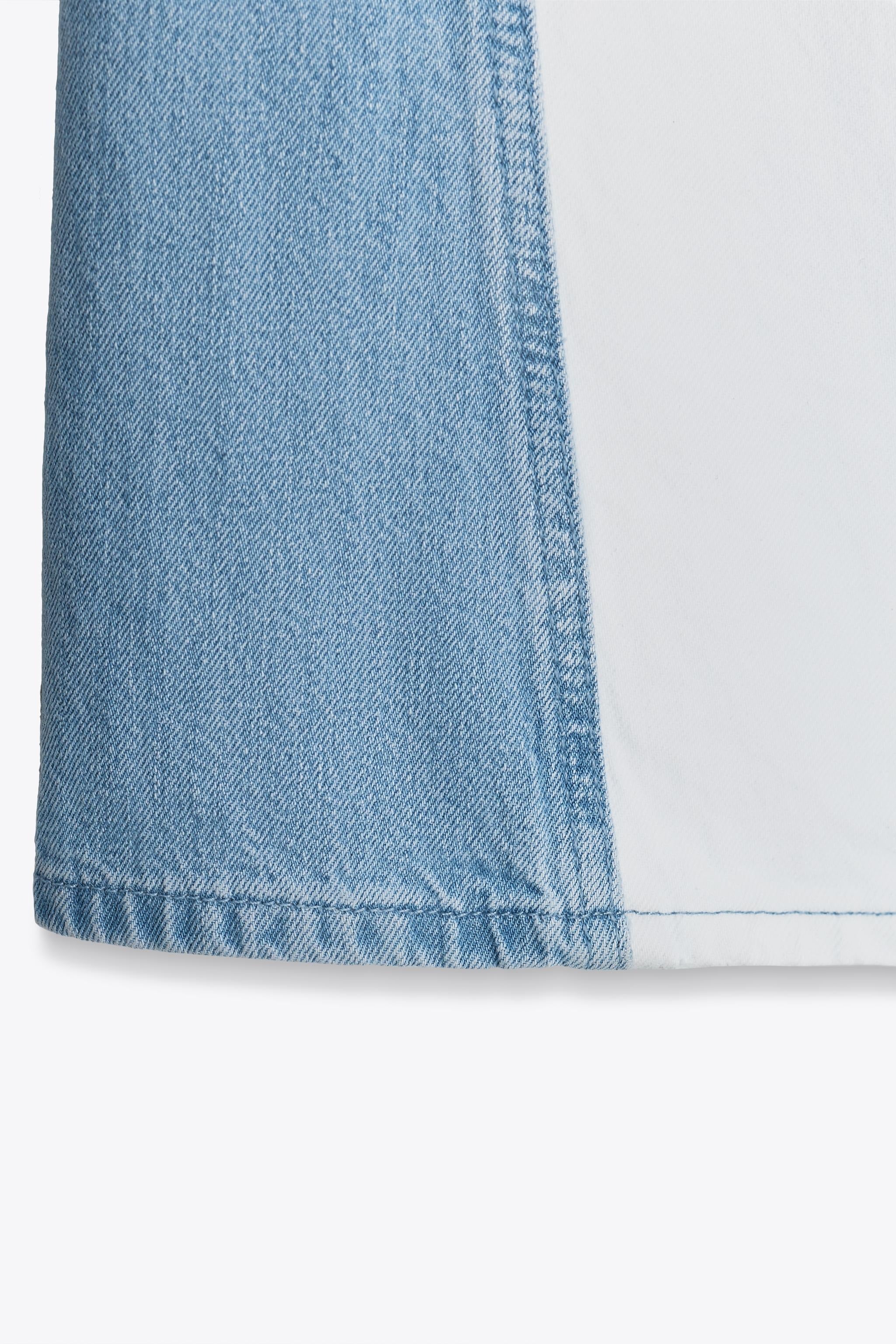 STRAIGHT LEG MID-RISE COMBINED JEANS