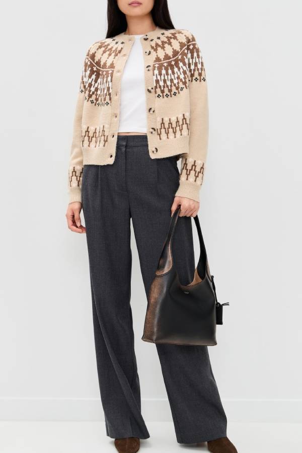 Isle Hairy Button Up Cardigan Sweater