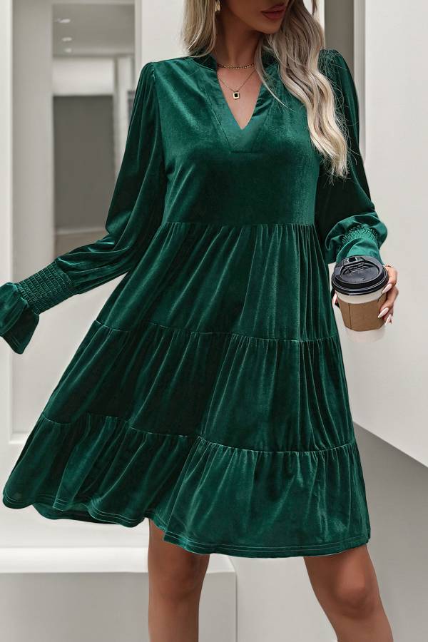 Vintage Velvet A-Line Dress
