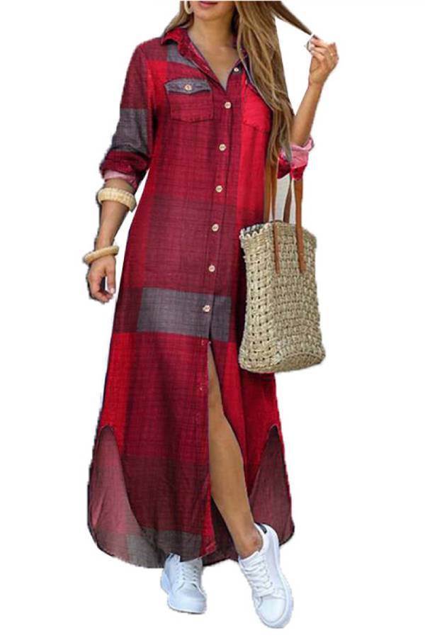 Art print shirt dress