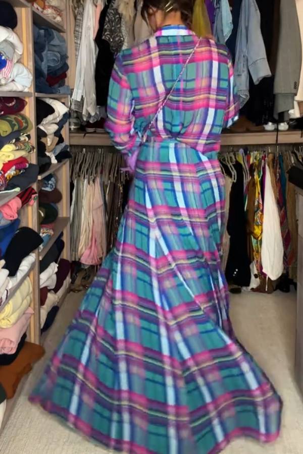 Patricia Plaid Maxi Skirt