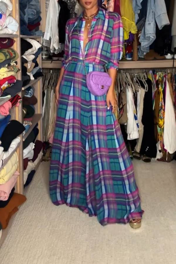 Patricia Plaid Maxi Skirt