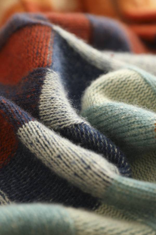 Casual Rainbow Plaid Sweater