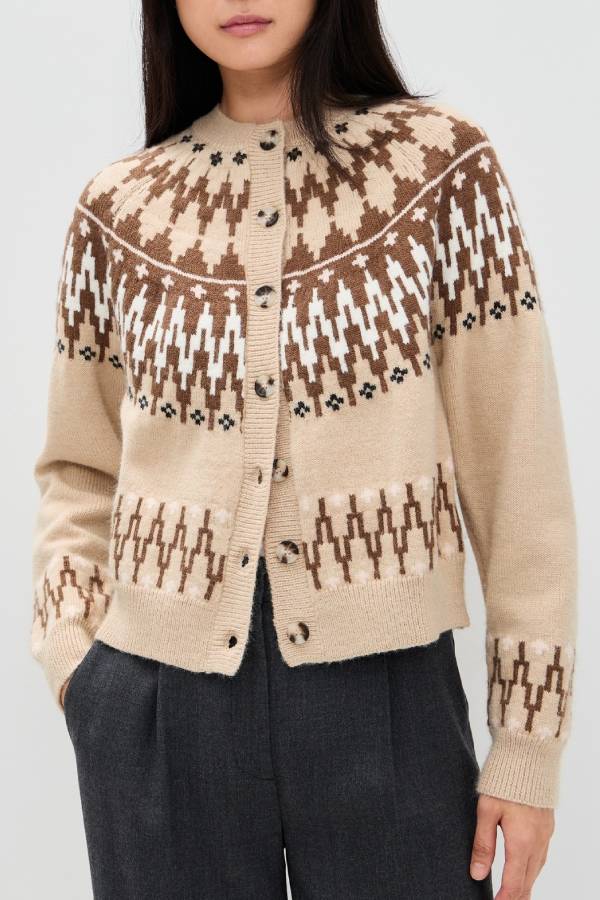 Isle Hairy Button Up Cardigan Sweater