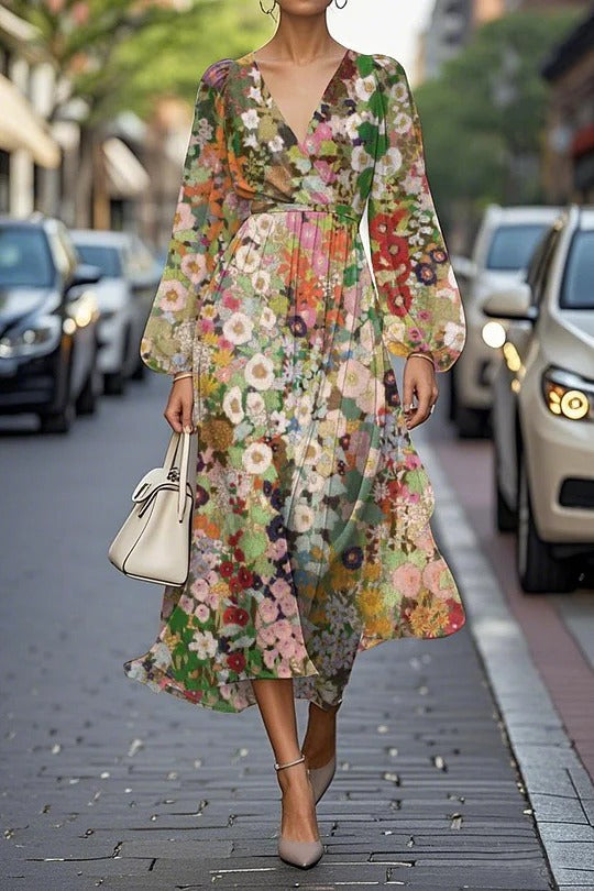 Casual women's V-neck skirt