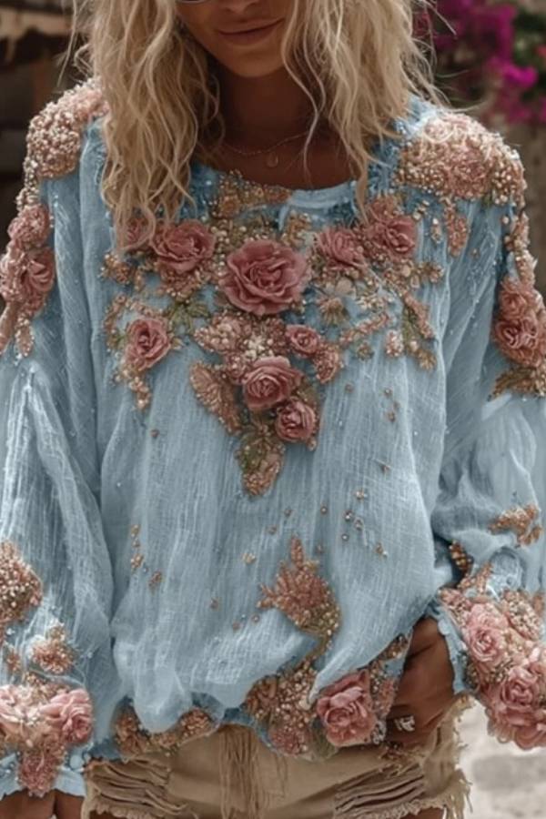 Women's loose versatile high-end tops