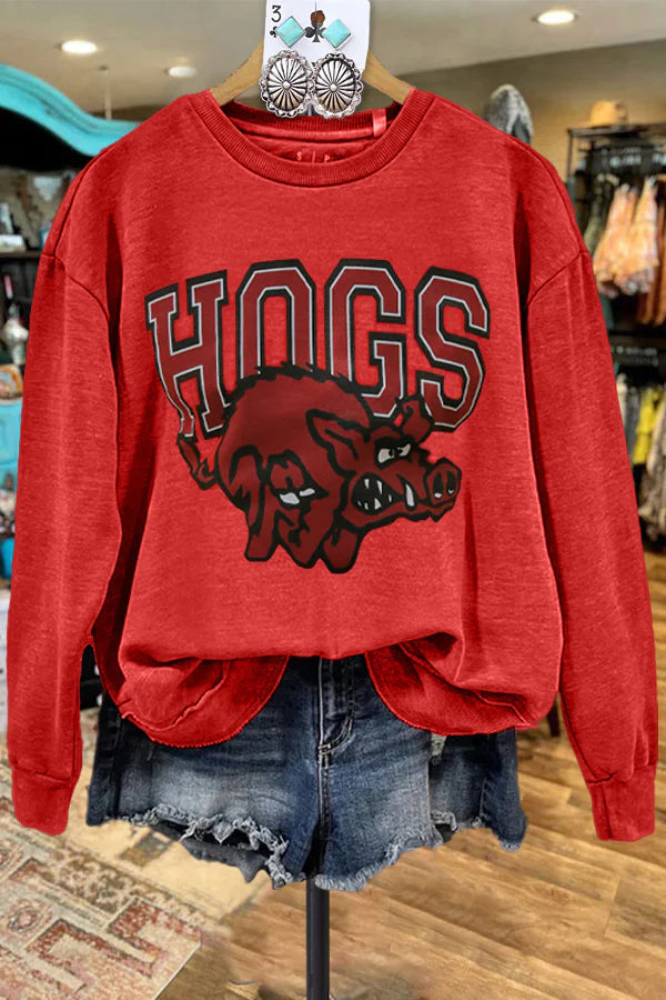 Arkansas Hog Print Sweatshirt