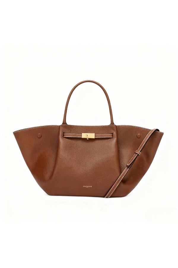 Metal clasp tote bag