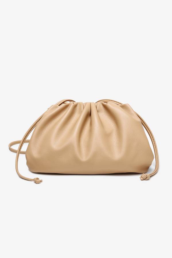 Pleated drawstring cloud bag