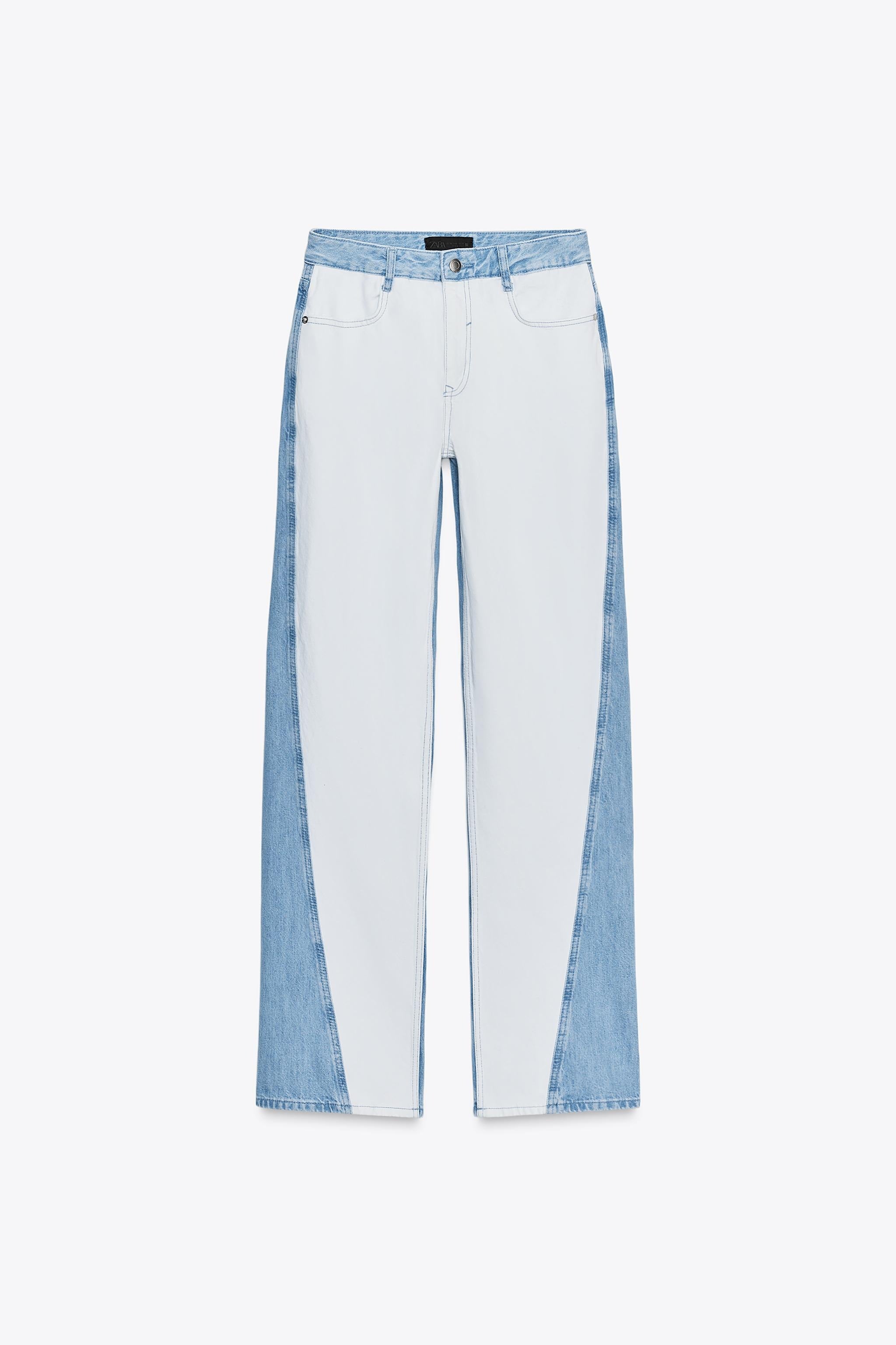STRAIGHT LEG MID-RISE COMBINED JEANS