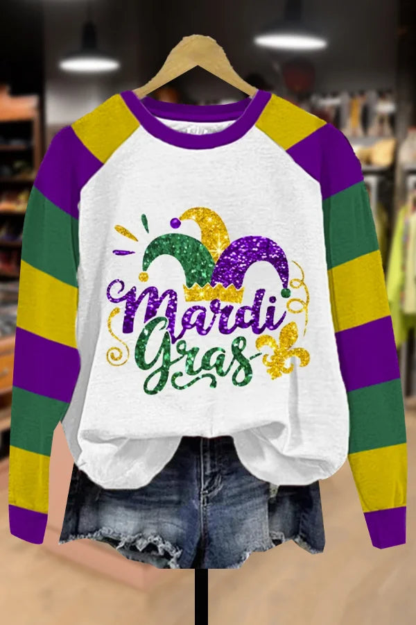 Multicolor Mardi Gras Sweatshirt