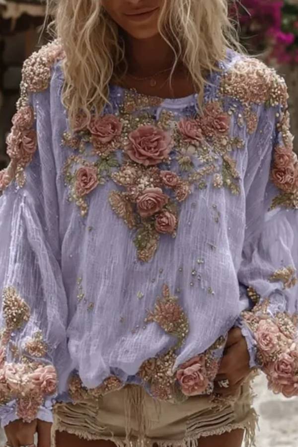 Women's loose versatile high-end tops