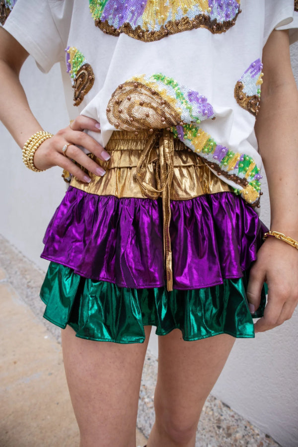 Mardi Gras Tiered Skirt
