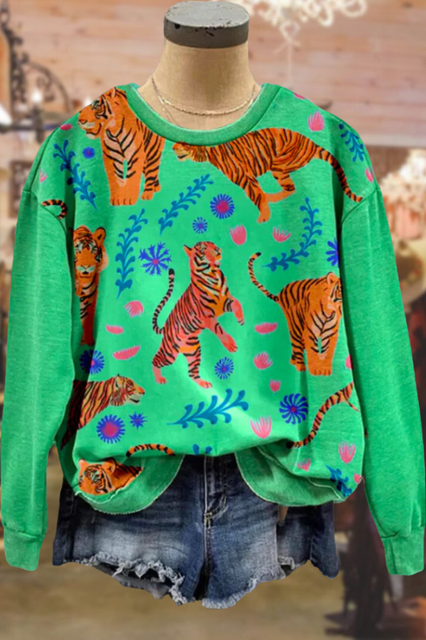 Playful Tiger Sweatshirt