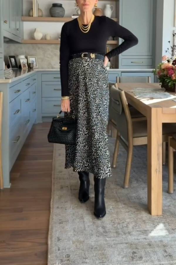 Women's Maxi Slip A-Line Skirt