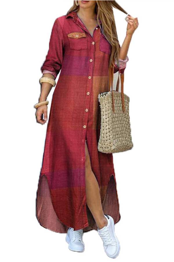 Art print shirt dress