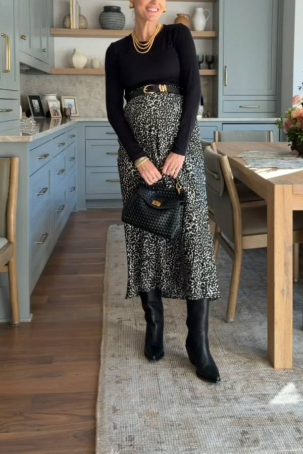 Women's Maxi Slip A-Line Skirt