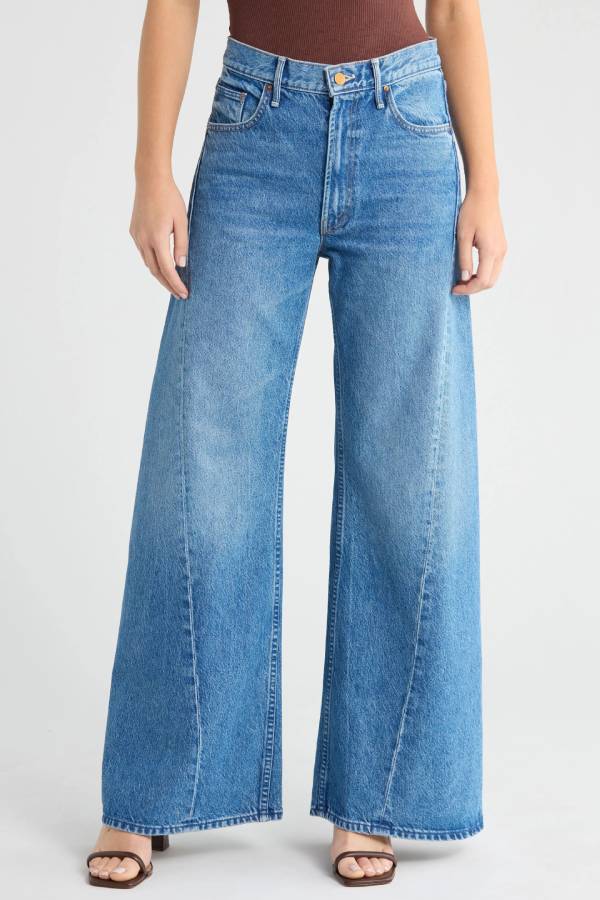 Lemon Twist High Waist Wide Leg Jeans
