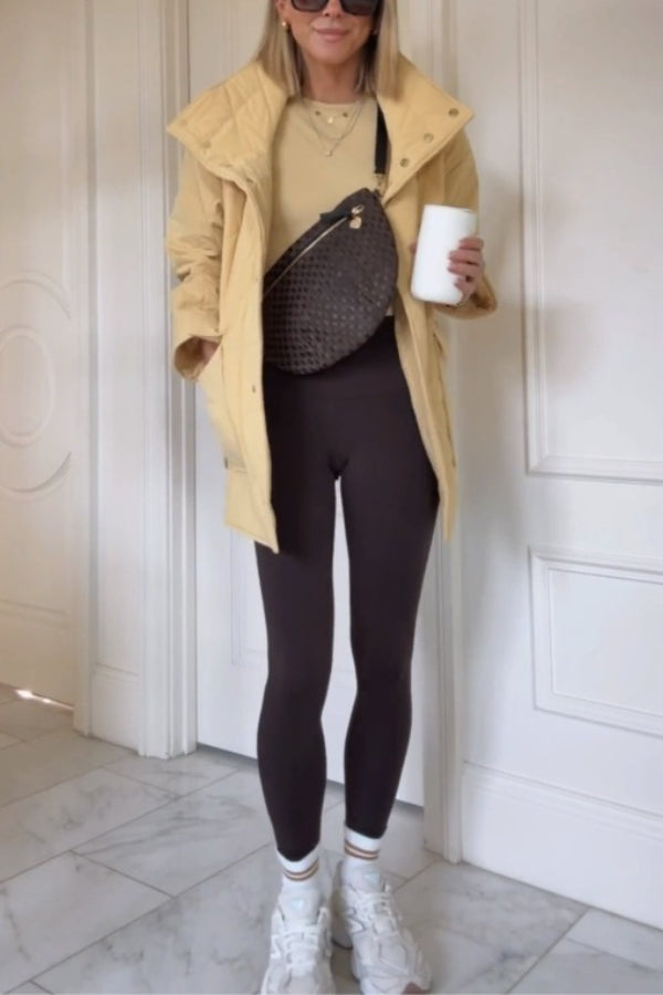 High-waisted skinny jeans