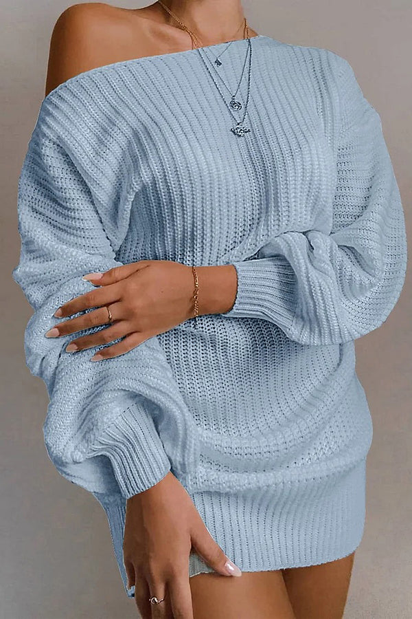 Daily Off Shoulder Sweater Dress