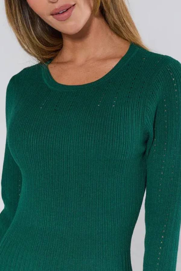Lena Green Knit Midi Dress