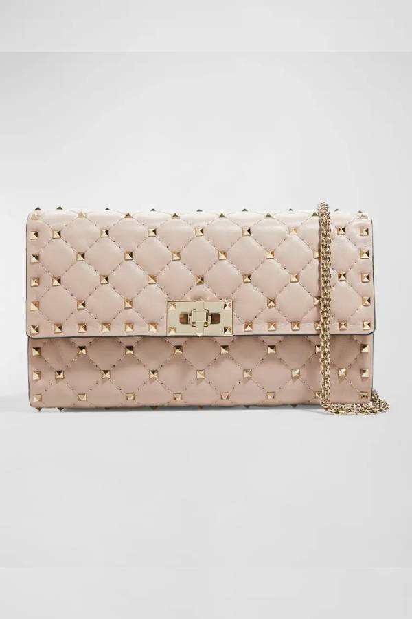 Rivet-decorated handbag