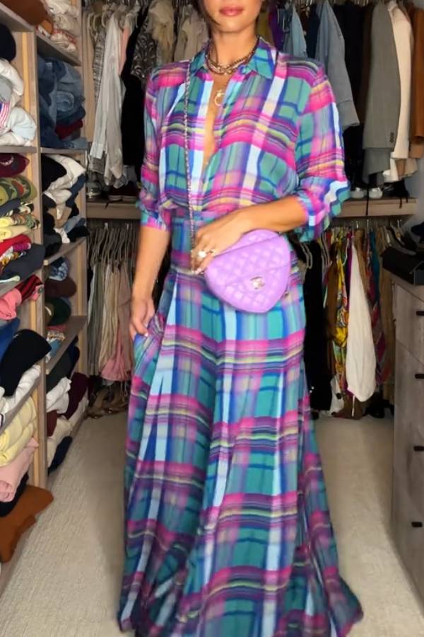 Patricia Plaid Maxi Skirt