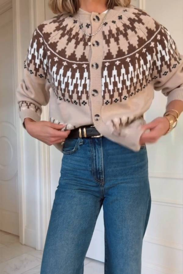 Isle Hairy Button Up Cardigan Sweater