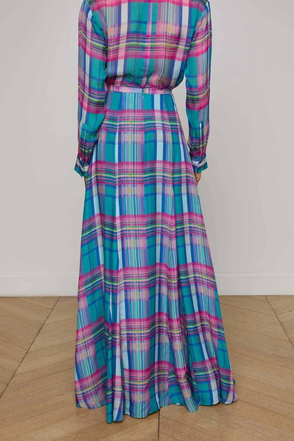 Patricia Plaid Maxi Skirt