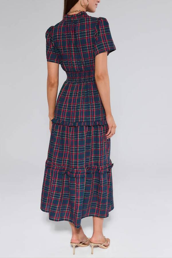 Delise Plaid Maxi Dress