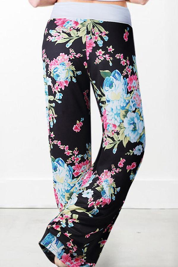 Casual Printed Baggy Pants (With Drawstring) (4 Colors)