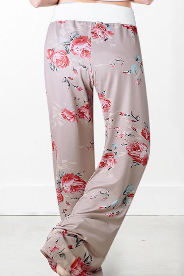 Casual Printed Baggy Pants (With Drawstring) (4 Colors)