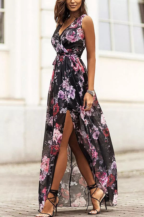 Forever Blooming Multicolor Floral Maxi Dress